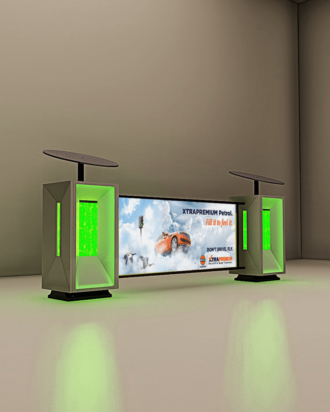 Solar Pwd Green Ad Board 300L / Outdoor Unit